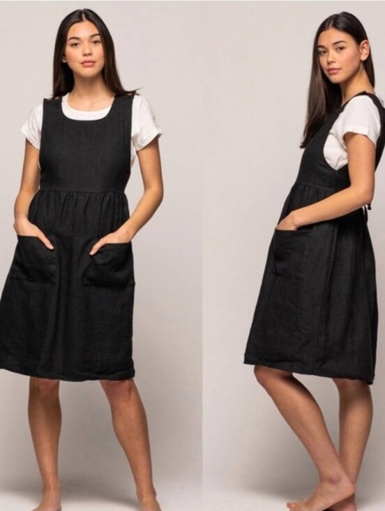 Pyne & Smith Dresses & Skirts - Pyne & Smith No. 32 Black Pinafore Dress XS
